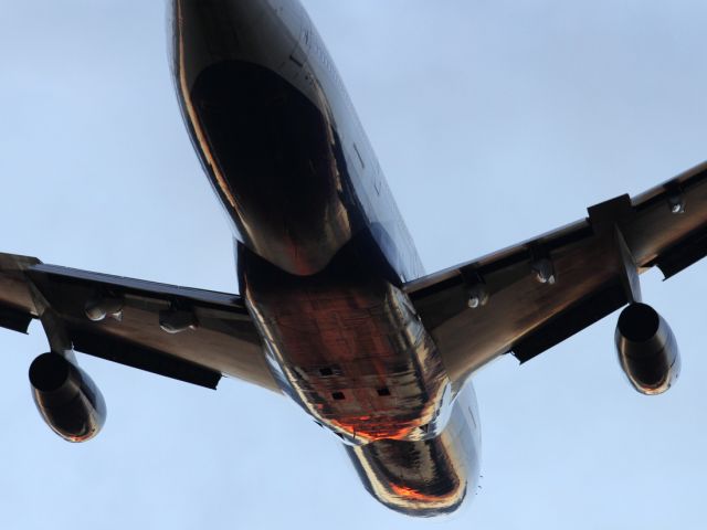 Boeing 747-200 — - Departing runway 027R at LHR.