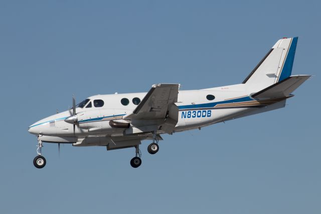 Beechcraft King Air 100 (N830DB) - Arriving from Annemasse, France. Former T7-KYR.