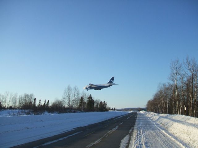 — — - Antonov Landing at Goose Airport.