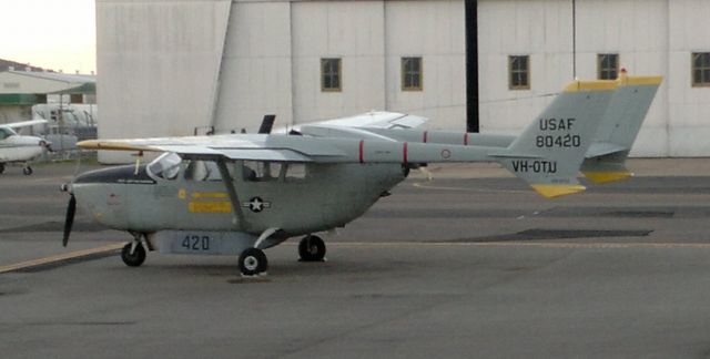 Cessna Super Skymaster (VH-OTU) - Parked at Townsville airport, Australia