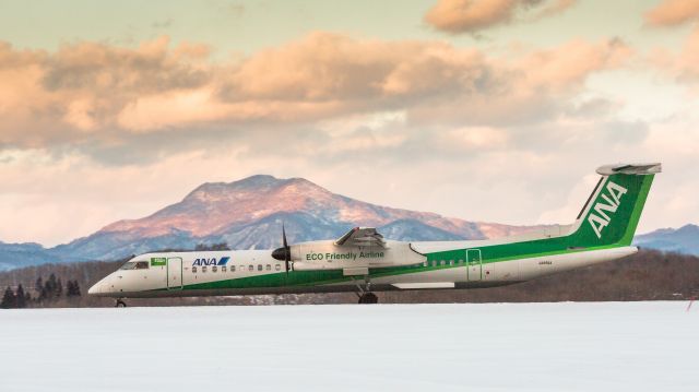 de Havilland Dash 8-400 (JA856A) - ANA Wings - AKX / Bombardier DHC-8-402Q Dash 8 [DH8D]br /Jan.11.2016 Hakodate Airport [HKD/RJCH] JAPAN