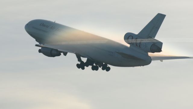 McDonnell Douglas DC-10 (N720AX) - Gear up after rotation Kuwait bound