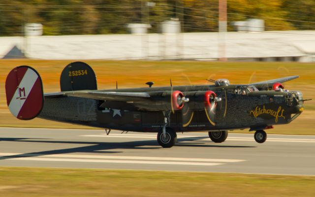 Consolidated B-24 Liberator (N224J) - Collings Foundation B-24J landing in Hickory, NC. 2010-10-22