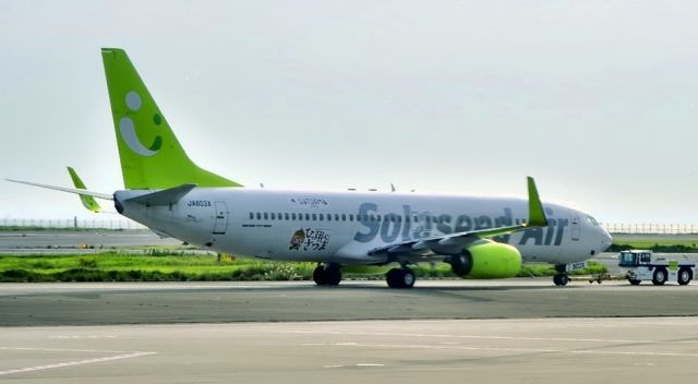 Boeing 737-800 (JA803X) - Pushback after sunrise