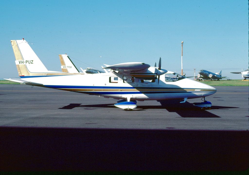 Partenavia P-68 (VH-PUZ) - For Chris Robey - the Partenavia is not the interest - what can you make out of the background mate? Photo from the Tony Arbon collection on Australian Air Data - we welcome all Australian civil aircraft photos for the site.