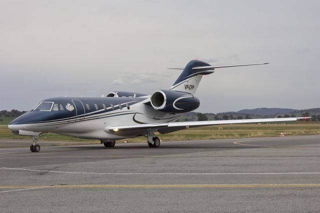 Cessna Citation X (VP-CFP) - Queensland Nickel Pty Ltd (VP-CFP) Cessna 750 Citation X taxiing at Wagga Wagga Airport.