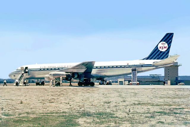 McDonnell Douglas DC-8-60 (PH-DCG) - Douglas DC-8-33 KLM PH-DCG Photo taken Perth Airport January 1962 from the observation deck.