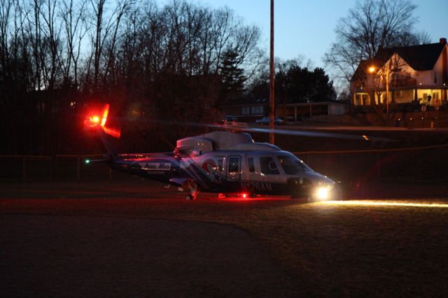 Sikorsky S-76 (N176AM) - Sikorsky S-76C++ departing from park after training