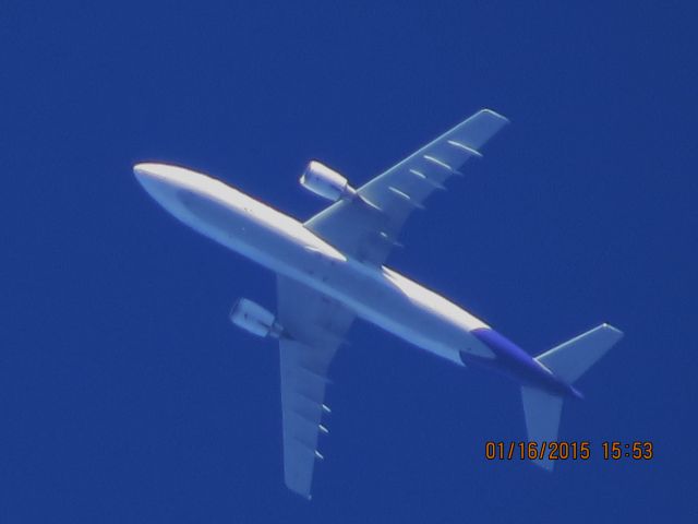 Airbus A300F4-600 (N688FE) - FedEx flight 362 from MEM to BOI over Southeastern Kansas at 32,000 feet.