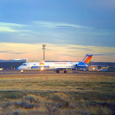 McDonnell Douglas MD-80 (N884GA) - AAY103 taxi down rwy3 after reporting maintenance problems. 