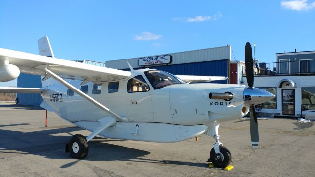 Quest Kodiak (N155KQ) - Flyers Club KODIAK in front of home FBO, Falcon Air Inc.