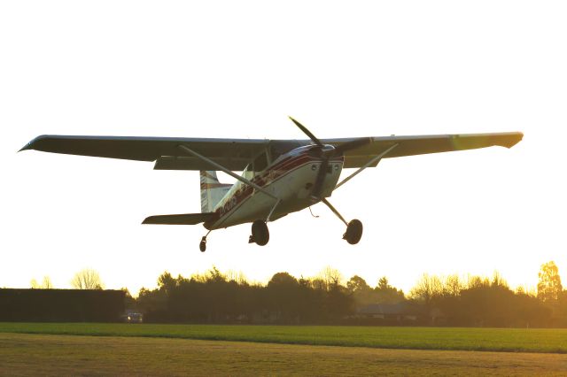 Cessna Skywagon (ZK-CMS) - CMS departing 06 in the sunset