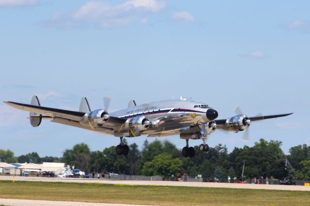 Lockheed EC-121 Constellation (N422NA) - Gen McArthur's Connie "Bataan" taking to the skies over Oshkosh afternoon of 7-29-23.