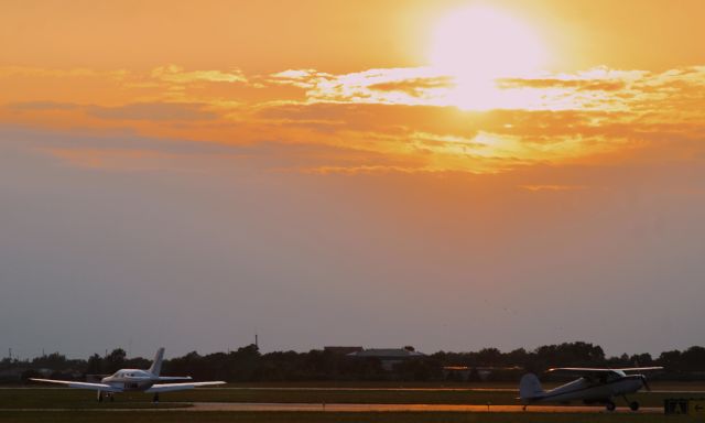 Cessna 140 (N76017) - The sun sets over KVPZ. Featuring N149MM (left) & N76017 (right).br /br /6/12/23. 