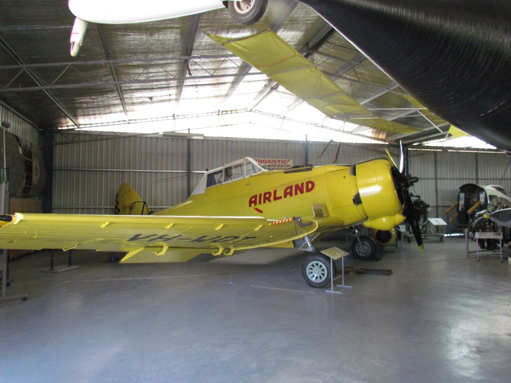 — — - crop duster seen at moorabbin air museum oz