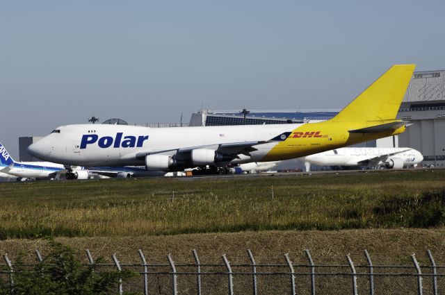 Boeing 747-400 (N451PA) - Departure at Narita Intl Airport R/W34L on 2012/11/04 "DHL c/s"