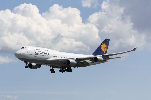 Boeing 747-400 (D-ABTL) - Landing at Lester B. Pearson Intl Airport May 17,2014