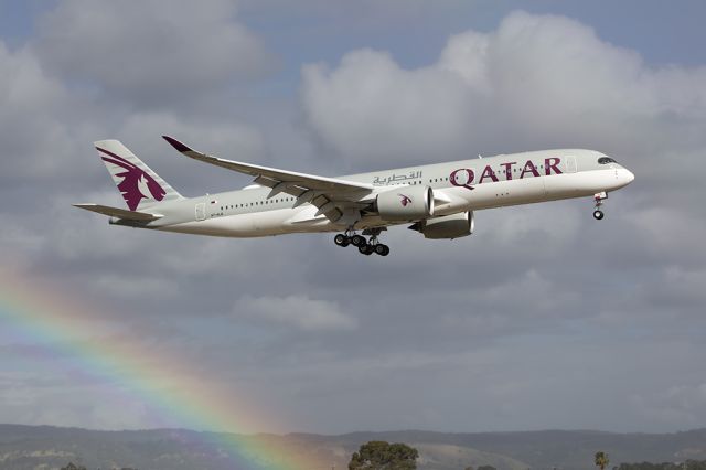 Airbus A350-900 (A7-ALQ) - QATAR flight QR914, Airbus A350. This is the first flight for the newest A350 to the airlines fleet under its new registration A7-ALQ