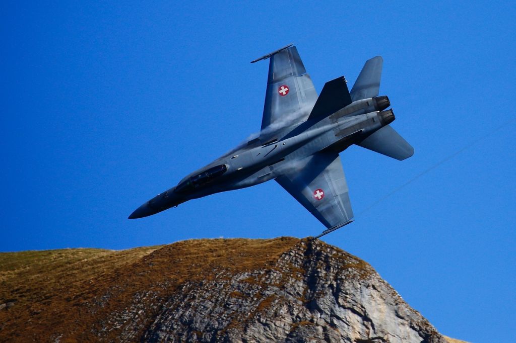 McDonnell Douglas FA-18 Hornet (J5024) - Axalp shooting range