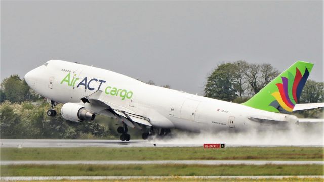 Boeing 747-400 (TC-ACF) - AirAct cargo b747-481(bdsf) tc-acf dep shannon 20/5/21.