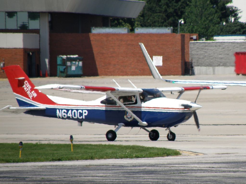 Cessna Skylane (CAP1528) - CAP1528(N640CP), A Civil Air Patrol Cessna 182, taxis home at Blue Grass Airport (KLEX)...