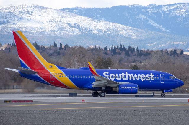 Boeing 737-700 (N415WN) - SWA2194 - RNO to HOU - 25 Nov, 2020