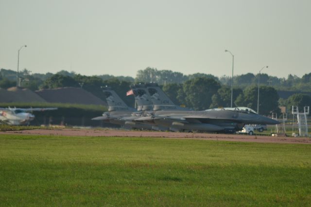 Lockheed F-16 Fighting Falcon — - 4 LOBO's F-16 of the 114th SD NAG standing by to launch - 6-9-2012