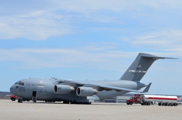 Boeing Globemaster III (06-6154) - This aircraft refuelled at Gander Airport on May 12, 2015 before heading back to home base. 