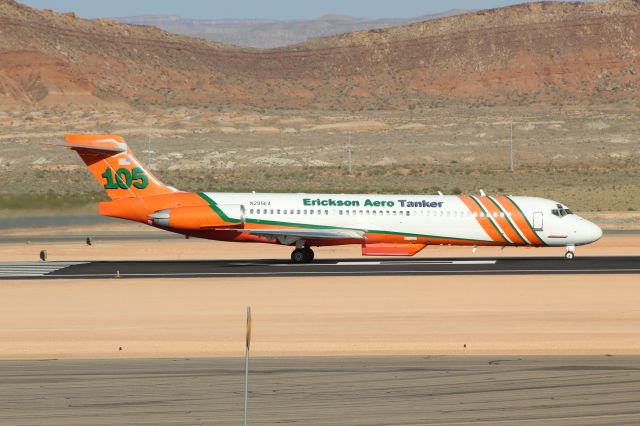 McDonnell Douglas MD-87 (N295EA) - Rare Maddog appearance in SGU to fight the Mangum fire north of the Grand Canyon - 06/21/2020