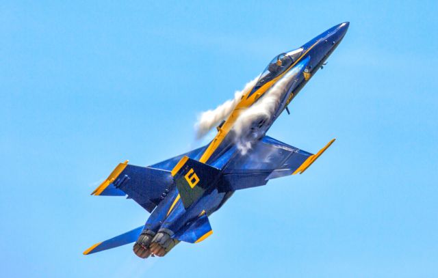 — — - Blue Angels 6, piloted by USMC CPT Jeff Kuse, performing at the Spirit of St Louis Air Show in Chesterfield, MO, on May 14, 20167.  CPT Kuse was killed on June 2, 2016, while practicing for an upcoming air show in Smyrna, TN.  Rest In Peace, CPT Kuse.