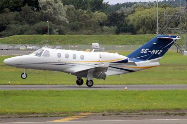 Cessna Citation M2 (SE-RVZ) - European Flight Service Citation M2 touching down on rwy 24 on 20-Aug-21 arriving from ESGJ as EUW9083.