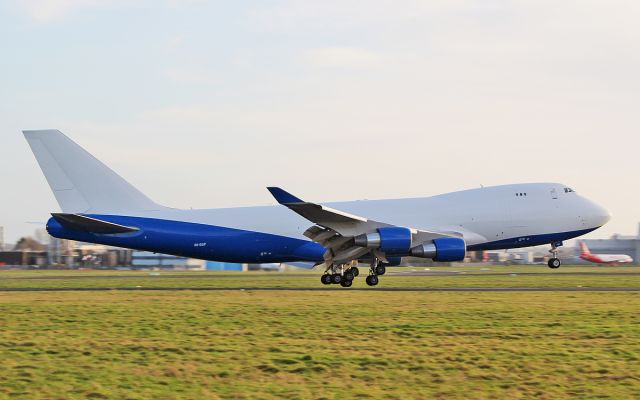 Boeing 747-400 (A6-GGP) - dubai air wing b747-412f a6-ggp about to land at shannon 27/12/17.