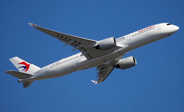 Airbus A350-900 (B-306Y) - Climbing from Rwy 34L