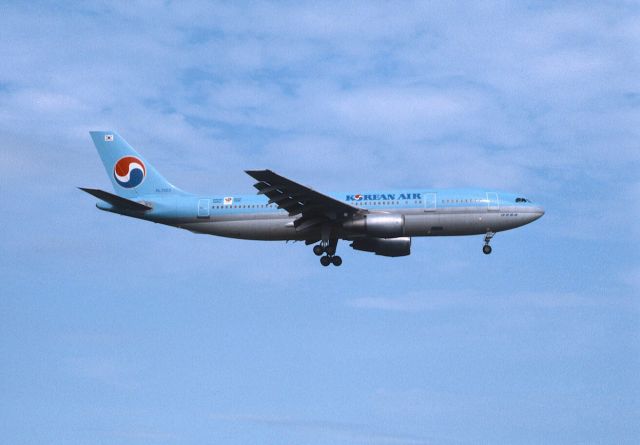 Airbus A300F4-200 (HL7223) - Final Approach to Narita Intl Airport Rwy16 on 1986/09/28