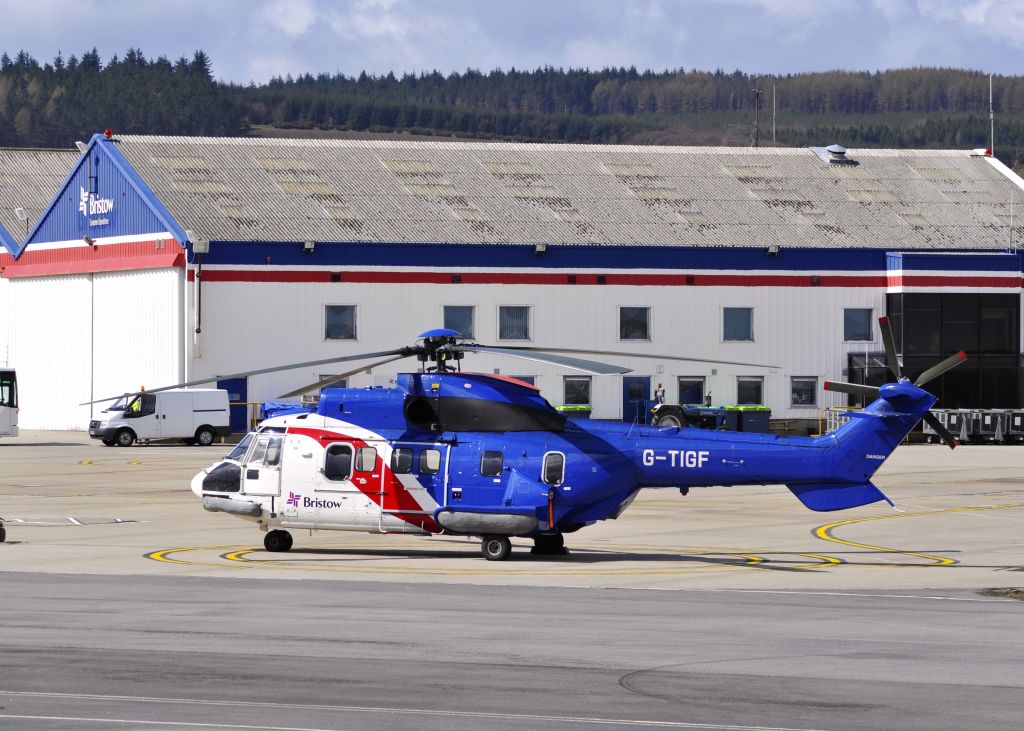 TUSAS Cougar (G-TIGF) - Bristow Helicopters AS-332L Super Puma G-TIGF in Aberdeen