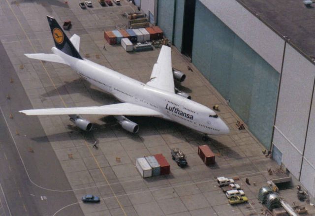 — — - 747-400 on the apron at Boeing Everett.