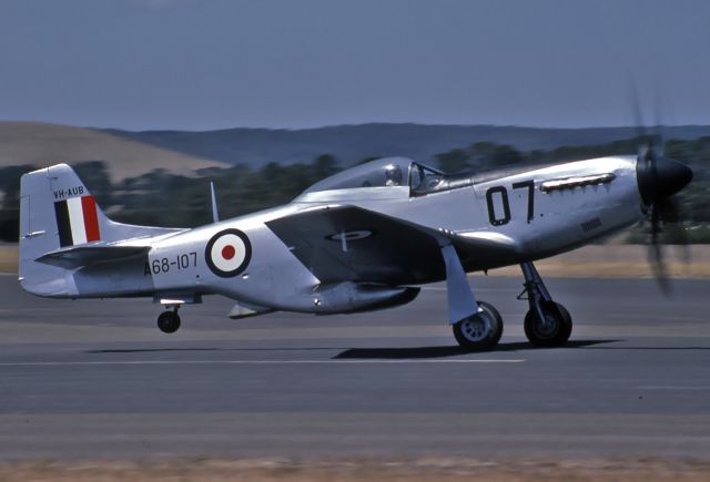 VH-AUB — - COMMONWEALTH CA-18 MUSTANG 21 (P-51D) - REG : VH-AUB / A68-107 (CN 1432) - BALLARAT AIRPORT VIC. AUSTRALIA - YBLT 13/2/1983