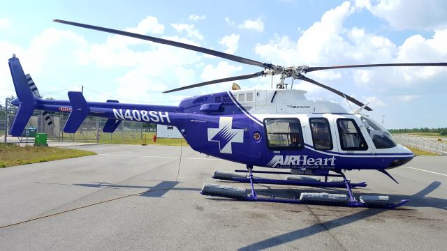 Bell 407 (N408SH) - Soon this helo will be no more. 