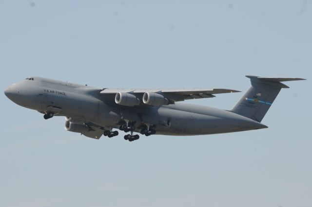 Lockheed C-5 Galaxy (N50007) - Always exciting to hear the buzz saw sound of a C5 taking off. A lot of you non-airplane folks are not aware of the influence that this aircraft had on commercial air transport. The design studies for this program, and engines, led to the development of the 747, DC-10, & L-1011, which ended up bringing airfares down, and making air travel affordable to the masses. So, this is one government program that actually did a lot of good by throwing off a lot of technology in to the commercial sector which benefitted many. Similarly, this is exactly why we need to stay involved in the space industry.