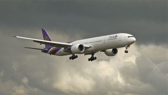 BOEING 777-300 (HS-TKL) - BOE272 on final approach to runway 16R to complete a flight test on 10/25/12. (LN:1049 c/n 41521).