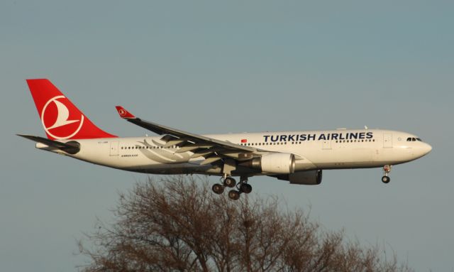 Airbus A330-200 (TC-JNB) - This Turkish A330-200 arriving to BOS! Turkish does not normally operate the 200 so it was a nice treat. 