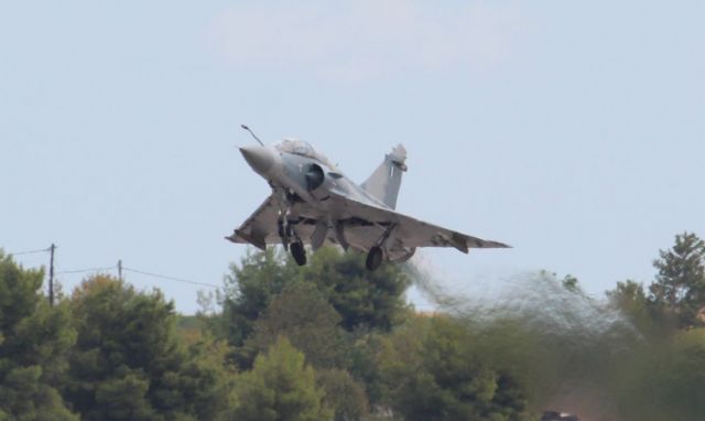 DASSAULT-BREGUET Mirage 2000 — - Hellenic Air Force Mirage 2000 taking off during Athens Flying Week 2019