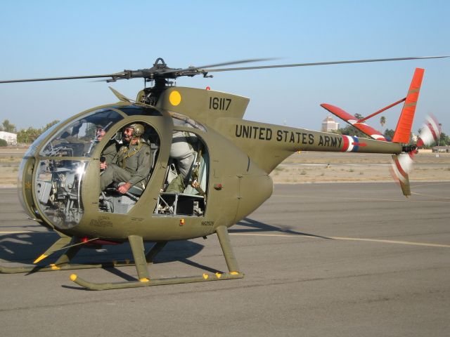 N6252S — - Hughes OH-6A “Loach” restoration 67-16117. This bird shot down 4 times in VN. Made it home. Marking of its last combat unit, Troop C 7/17th Cav