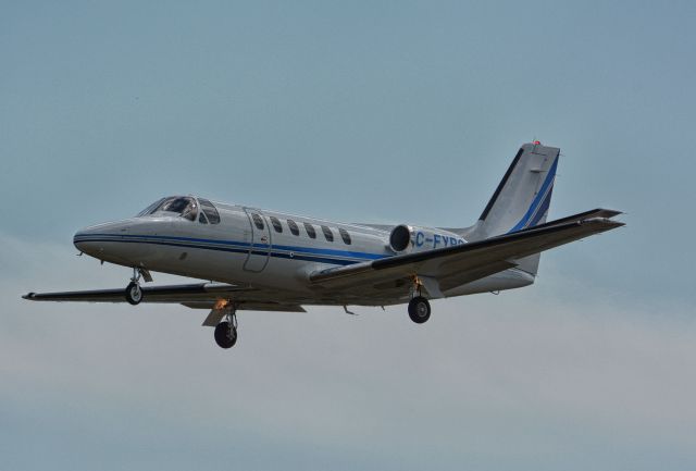 Cessna Citation II (C-FYRQ) - Final to 06L at CYHU. 03-07-2020