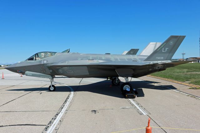 Lockheed F-35C (11-5039) - A close-up of Lockheed Martin F-35A Lightning II, 11-5039, cn AF-50, from the USAF Air Combat Command (ACC) F-35A Demo Team from the 56th Fighter Wing, 61st Fighter Squadron, Luke AFB (KLUF), AZ- USA on the Atlantic Aviation ramp at KCLE on 3 Sept 2016.