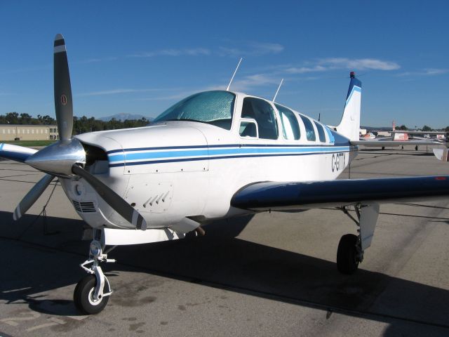 Beechcraft 35 Bonanza (C-GTTX) - PARKED AT FULLERTON