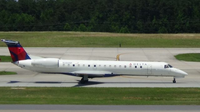 Embraer ERJ-145 (N566RP) - Delta (Shuttle America) 3324 departing to Baltimore at 12:547 P.M.  Taken June 7, 2015.