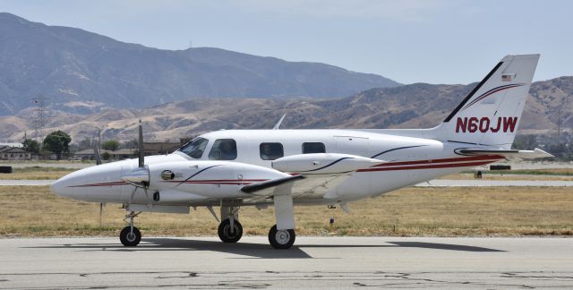 Piper Cheyenne (N60JW) - Taxiing for departure at Chino