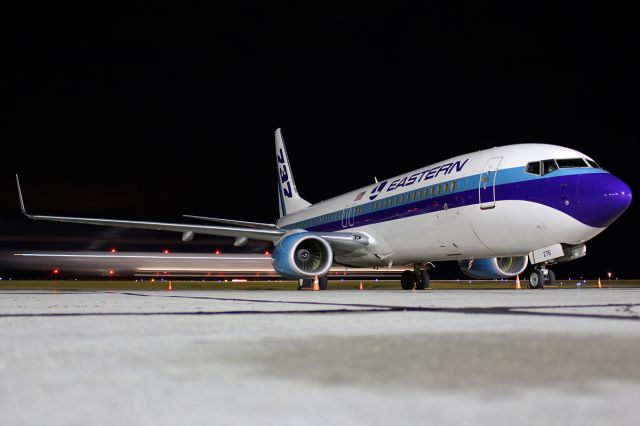 Boeing 737-800 (N276EA) - Parked on the ramp at GFK with a FedEx 757 taxiing past that replaced a broken A310. 