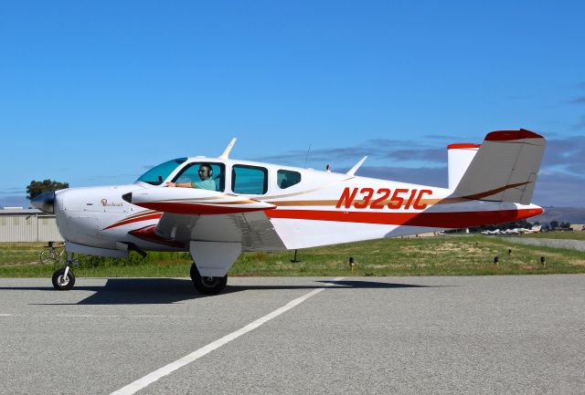 Beechcraft 35 Bonanza (N3251C) - RHV-based Bonanza V35 taxing to the transient ramp before formation flight at San Martin Airport.